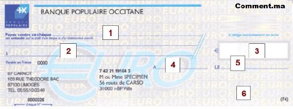 comment remplir un cheque bancaire