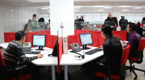 entretien du centre d'appel.