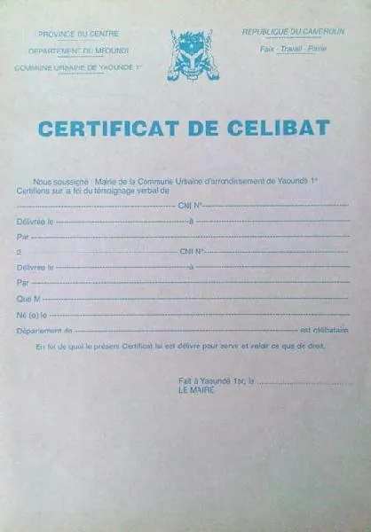 Comment obtenir certificat de celibat ?
